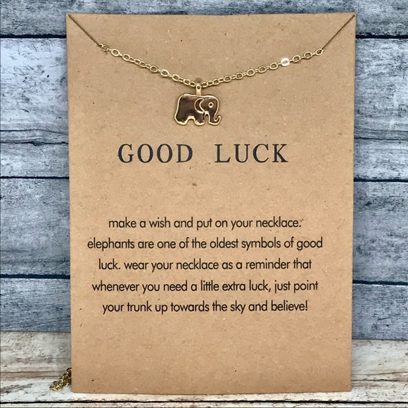 Jewelry - Good Luck Elephant Make A Wish Necklace